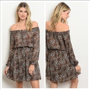 Leopard Chiffon Dress
